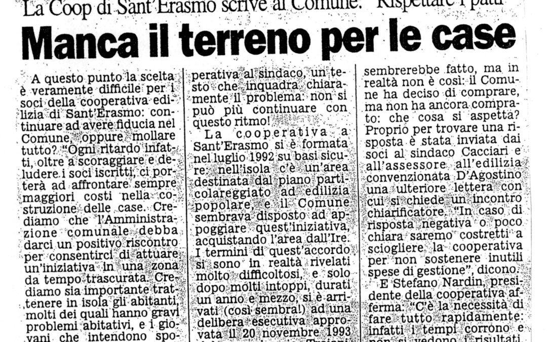 Manca il terreno per le case