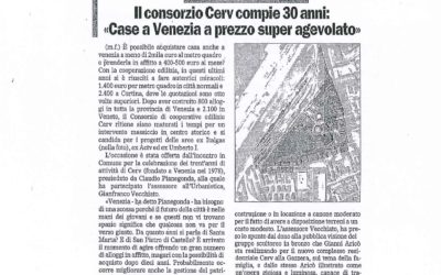 Il consorzio Cerv compie 30 anni: “Case a Venezia a prezzo super agevolato”