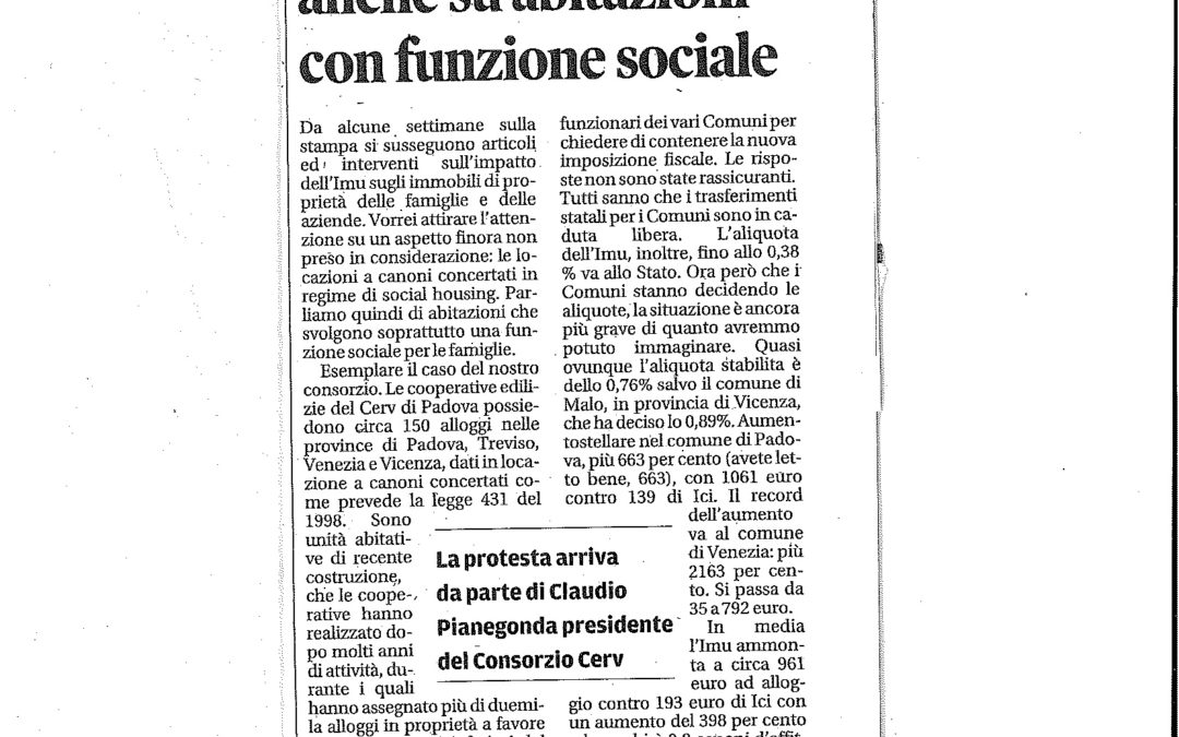 Ecco i danni dell’Imu anche su abitazioni con funzione sociale