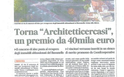 Da Il Gazzettino, sabato 1 dicembre 2023 – Torna “Architetticercasi”, un premio da 40 mila euro